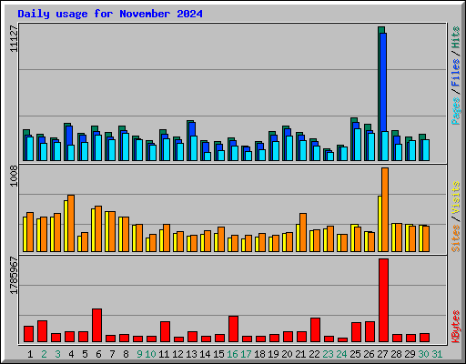 Daily usage for November 2024