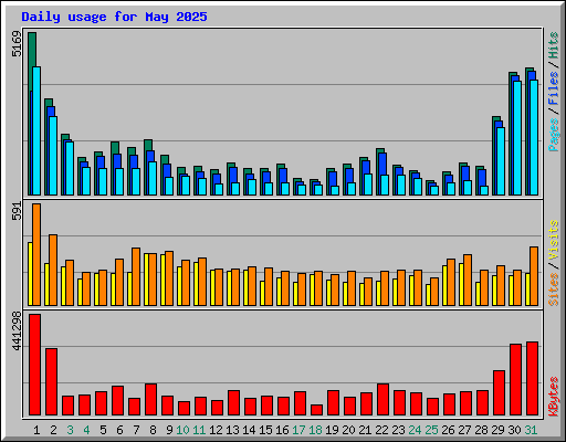 Daily usage for May 2025