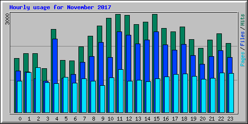 Hourly usage for November 2017