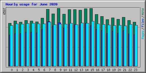 Hourly usage for June 2020