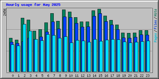 Hourly usage for May 2025