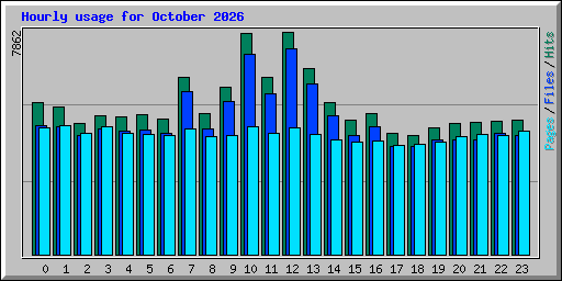 Hourly usage for October 2026
