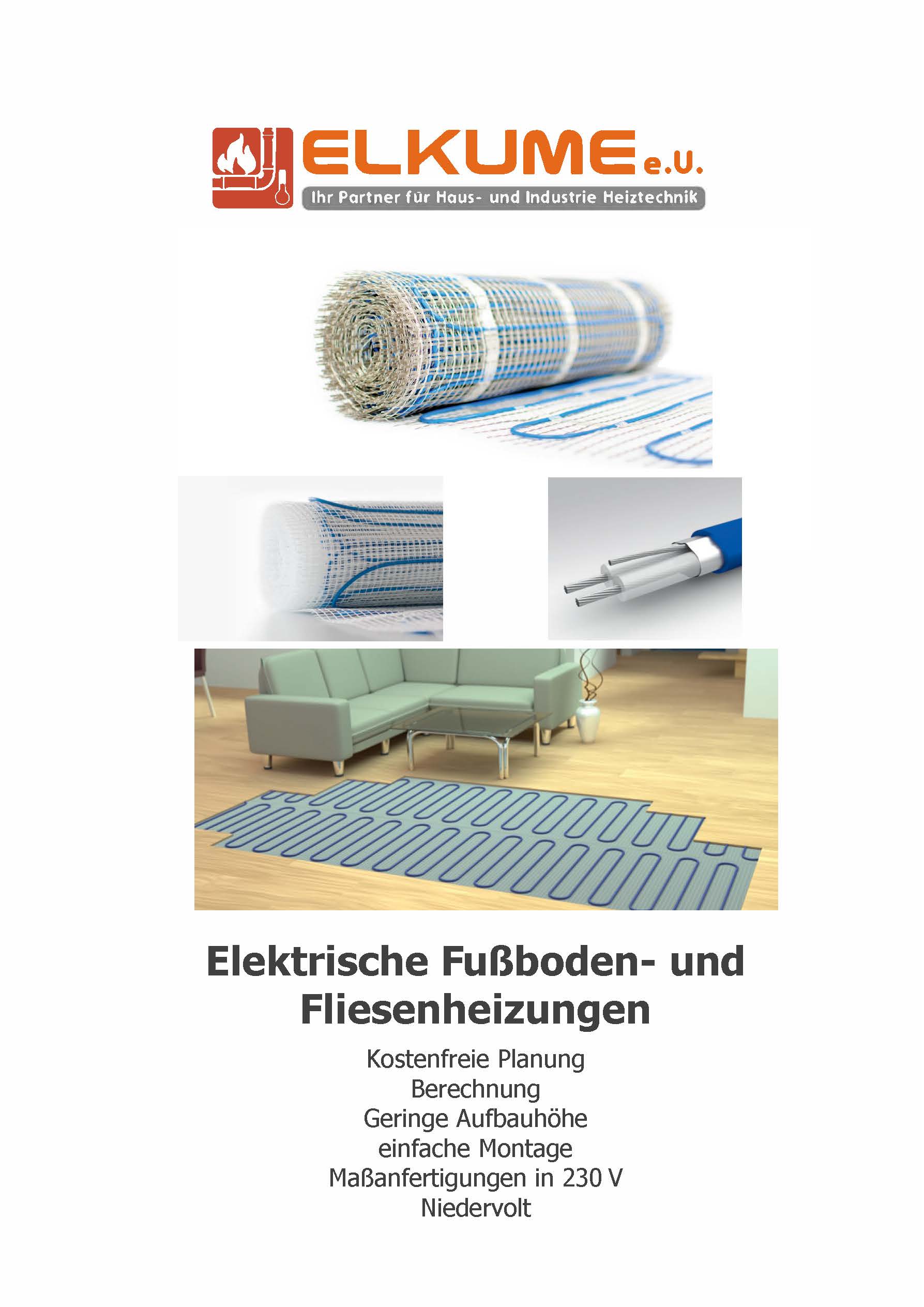 Elektrische Fußbodenheizung