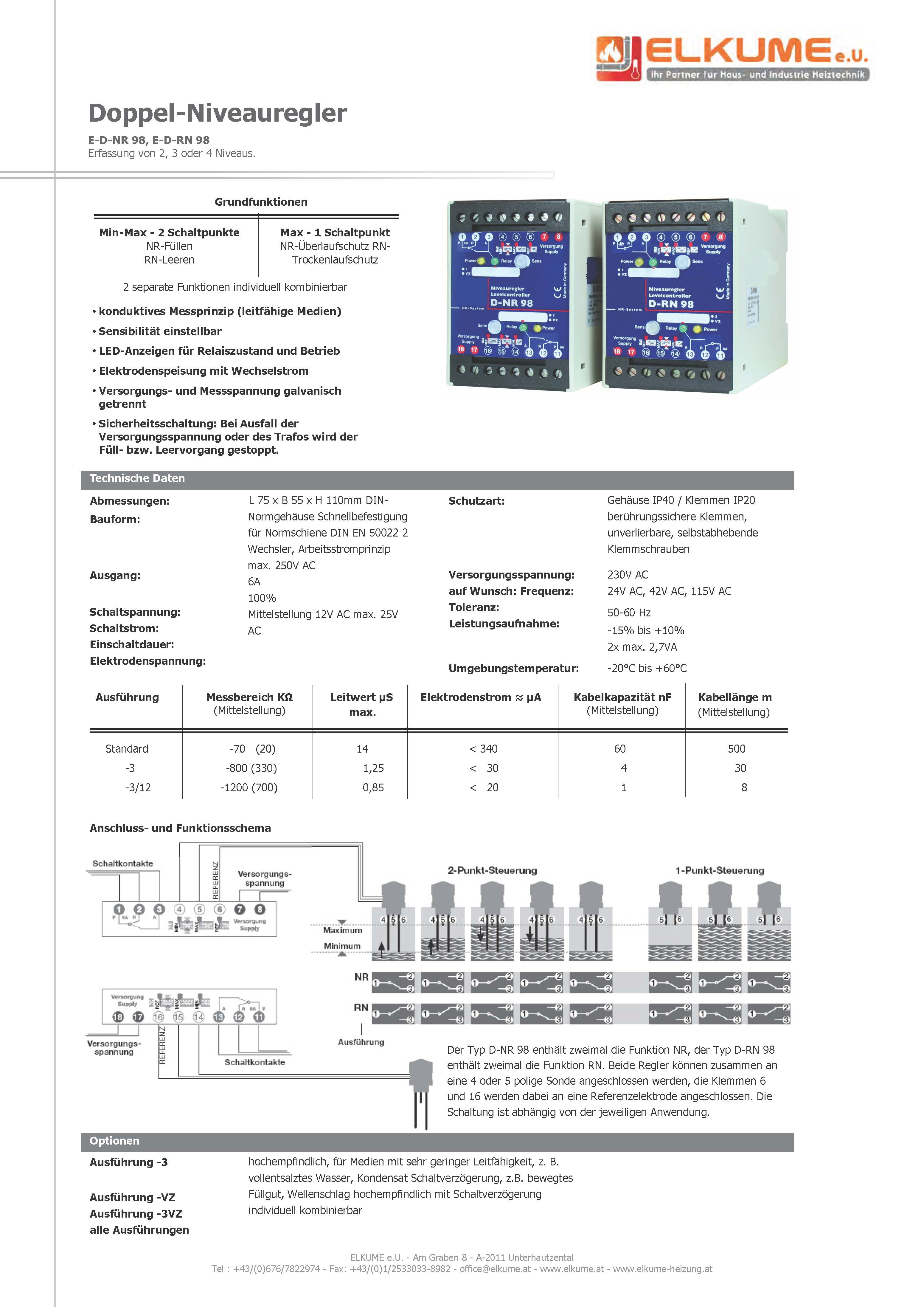 Niveauregler E-NR01-E-RN01