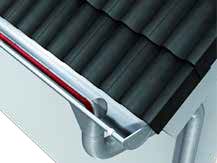 Dachrinnen und Dachflächenheizung